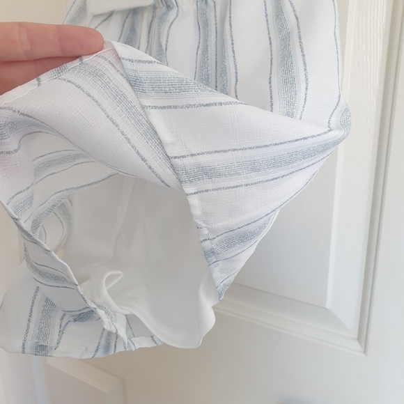 REVERSE womens size XS playsuit, light blue and white, adjustable front tie, NEW - Picture 5 of 9